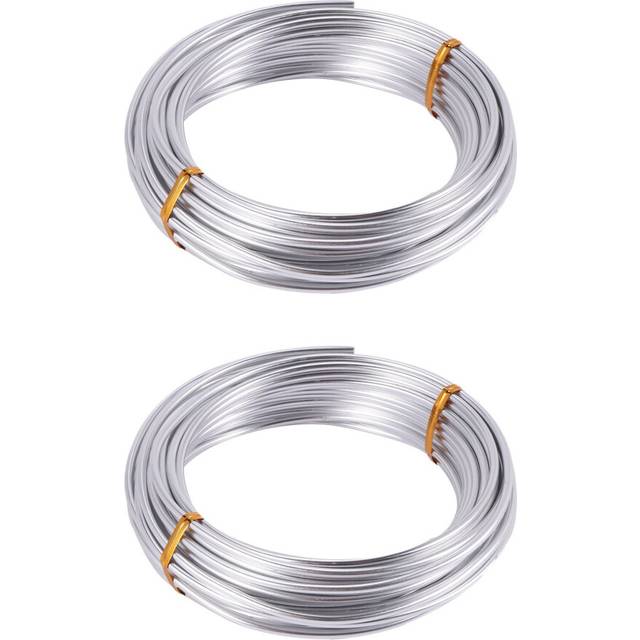 3X 3mm Aluminium Wire 10M Craft Silver Wire for Jewellery Making Clay Modelling Bonsai and Model