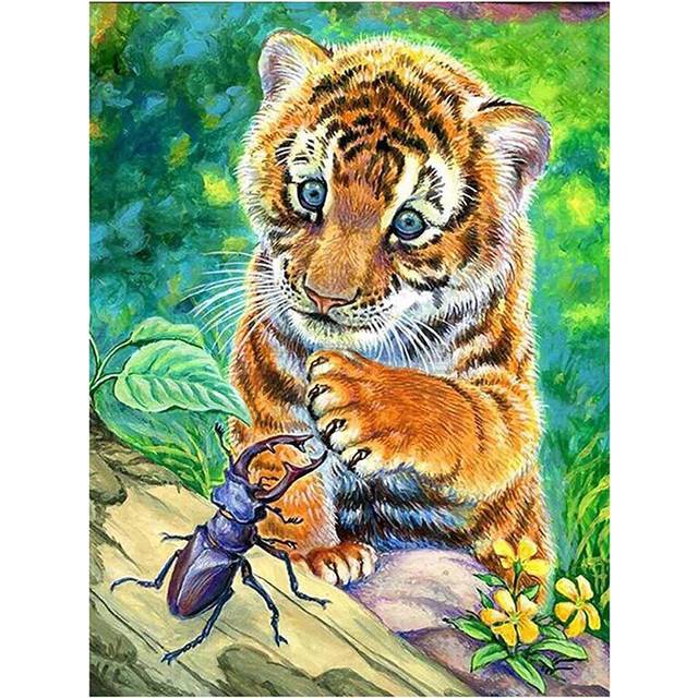 Round Diamond Full Diamond Set Living Room Decoration Children DIY Painting Tools and Insect