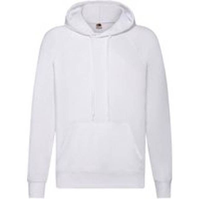 (XXL, White) Fruit of the Loom Unisex Adult Lightweight Hooded Sweatshirt