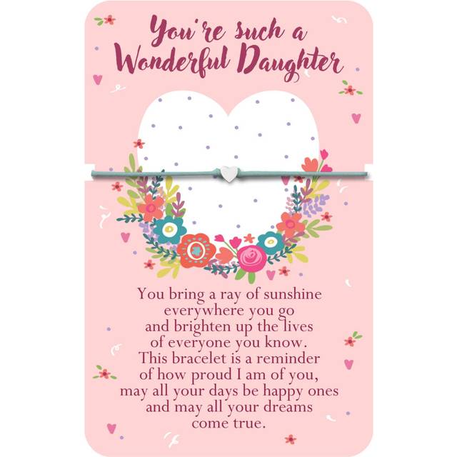Such a wonderful daughter heartwarmers bracelet with charm sentimental gift