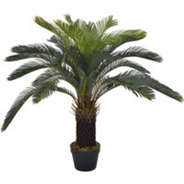 Artificial Plant Cycas Palm with Pot Green 90 cm - One Size