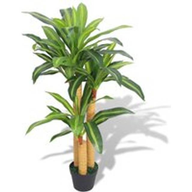 Artificial Dracaena Plant with Pot 100 cm Green - One Size