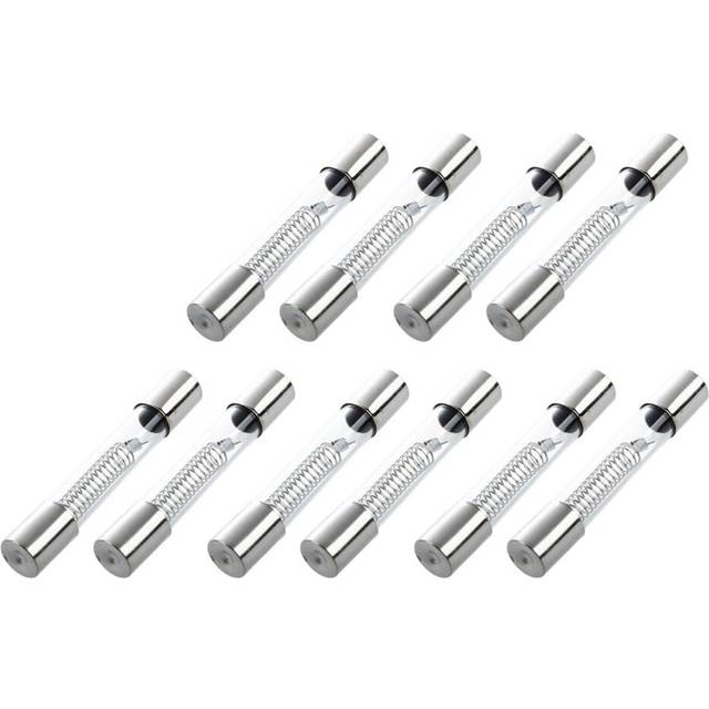 10 x 0.65A 5KV 6mm x 40mm Axial Glass Fuse Tubes for Miniwave Oven