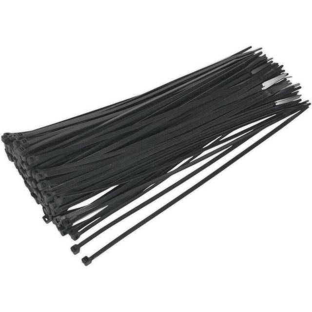 100 PACK Black Cable Ties - 300 x 4.4mm - Nylon 66 Material - Heat Resistant