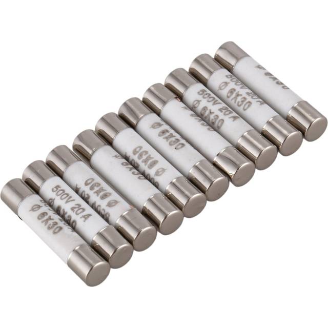 10 Pieces 6mmx30mm 20A Faset-Blow Ceramic Fuse Link 500V