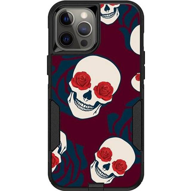 MightySkins OTCIP12PRM-Skulls N Roses Skin for OtterBox Commuter iPhone 12 Pro Max - Skulls N Roses