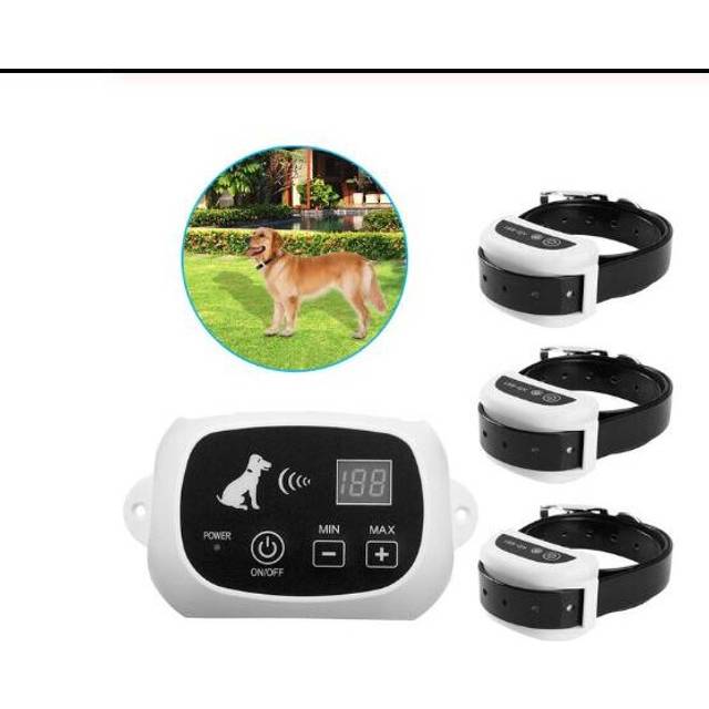 (For 3 Dogs) Invisible Electric Wireless Dog Fence with Multiple Collar