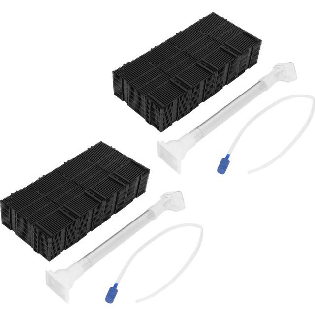 40 Pcs Black Plastic Aquarium Undergravel Filter + Air Line Hose + Tube