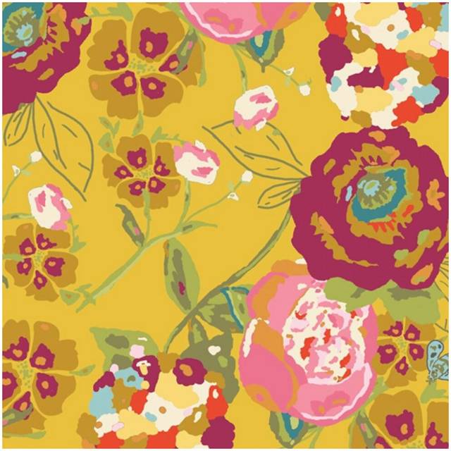 Art Gallery Fabrics Lilly Belle 100% Cotton Poplin Fabric Ruby