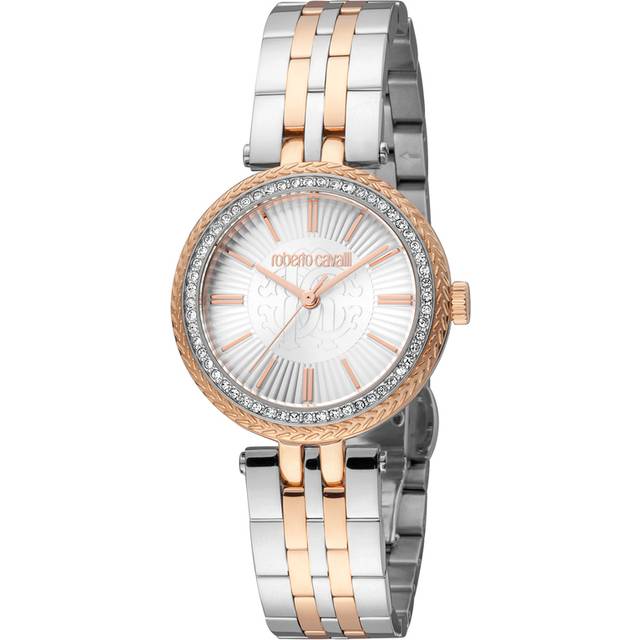 Roberto Cavalli RC5L031M0105 Womens Quartz Silver Stainless Steel 5 ATM 30 mm Watch - Silver & Gold - One Size