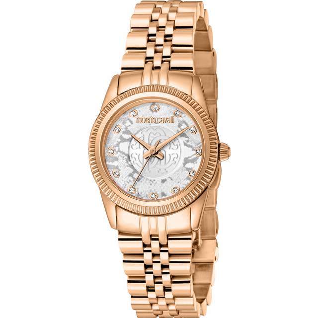 Roberto Cavalli Womens RC5L074M0075 Women Quartz Stainless Steel Silver 5 ATM 28 mm - Rose Gold - One Size
