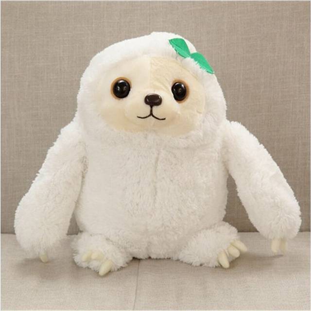 (White, 70cm/27.6in) Cute Giant Sloth Stuffed Plush Soft Toys Pillow Cushion Xmas Gifts Animal Doll