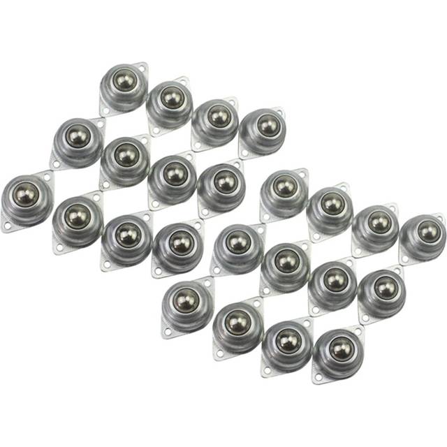 24 Pieces -15A Ball Transfers Universal Rotation Ball Conveyor Wheel Caster Roller 5/8 Inch