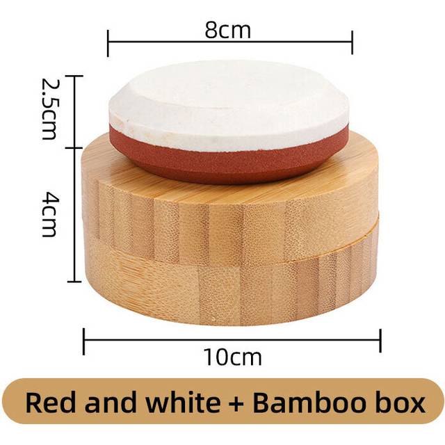 (a-Bamboo box Set A) Ax Blade Tools Sharpening Stone Knife Sharpener Whetstone Dual Grit Multi-Purpose grinding Hatchets Machetes Shovels outdoor