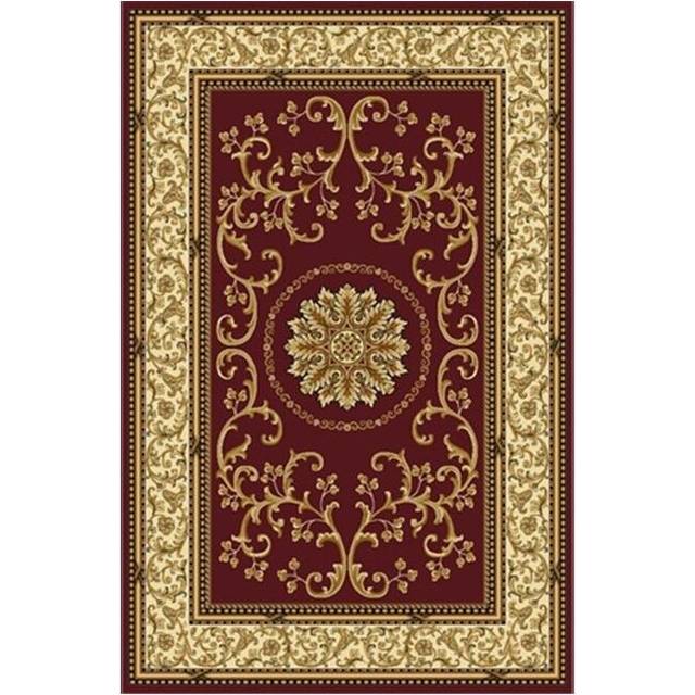 1419-1334-BURGUNDY Noble Rectangular Burgundy Traditional Italy Area Rug, 2 ft. 2 in. W x 8 ft. H