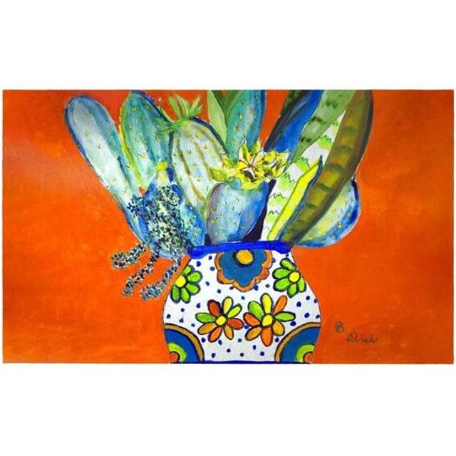 30 x 50 in. Potted Cactus Door Mat - Large