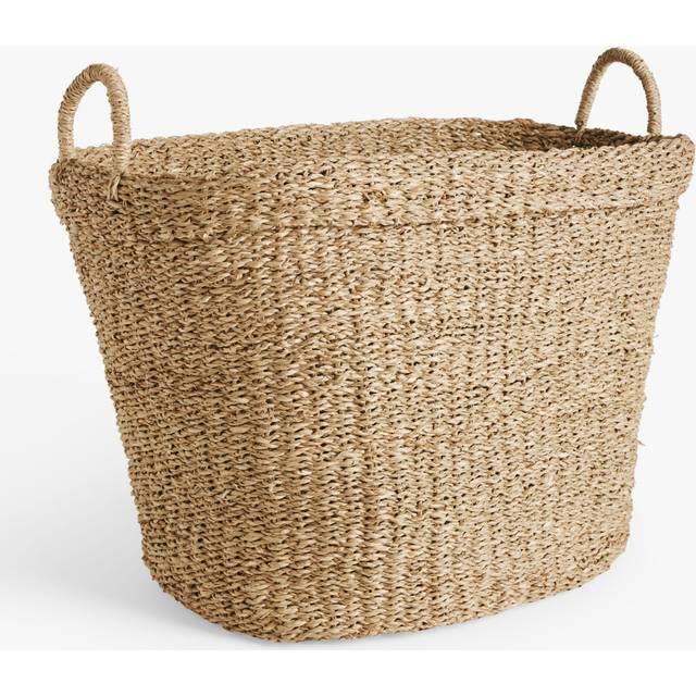 John Lewis Slouchy Oval Seagrass Basket, Natural