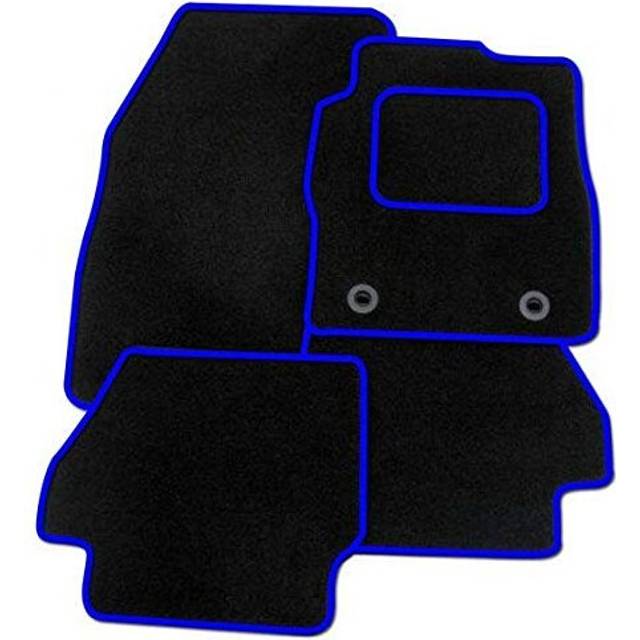 TAILORED FOR Hyundai Tucson (2015 ON) - PREMIUM GENUINE TAILORED EXACT FIT CARPET CAR MATS - BLACK MAT + BLUE TRIM