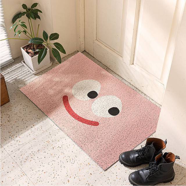 (60*90CM, Type 3) Doormat Entrance Hallway Rectangle Printed Non-Slip Floor Rugs Cute Smile Front Door Mat Outdoor Rugs Wire Loop Carpet