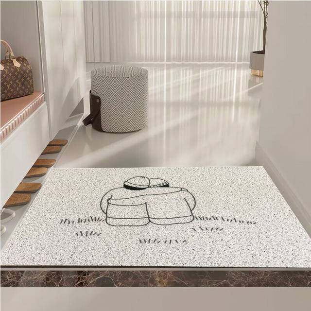 (60*90CM, Type 8) Doormat Entrance Hallway Rectangle Printed Non-Slip Floor Rugs Cute Smile Front Door Mat Outdoor Rugs Wire Loop Carpet