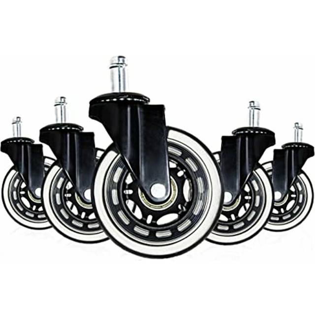 (2 Inch, 10x22mm) 5PCS Office Chair Caster Wheels 2/2.5/3 Inch Swivel Rubber Replacement Soft Safe Rollers Furniture Hardware