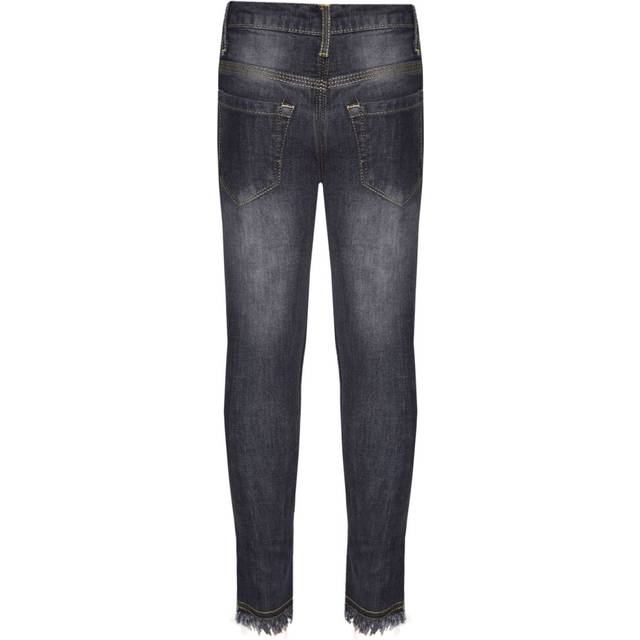 (11-12 Years) Girls Skinny Jeans Kids Black Denim Ripped Stretchy Pants Trouser Jeggings 5-13