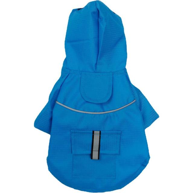 (Blue, S) Puppy Dog Raincoat Hooded Jacket Waterproof Poncho for Yorkie Poodle Bichon Pomeranian Schnauzer Corgi