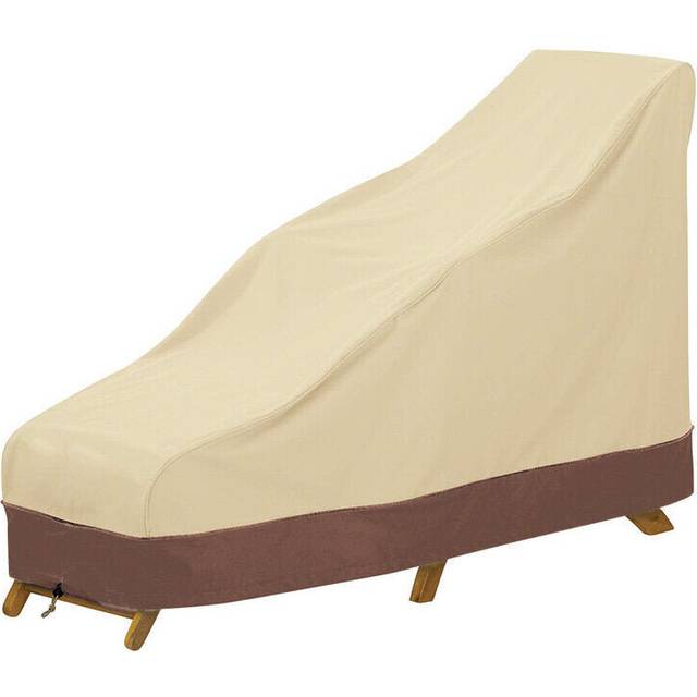 (S) 600D Waterproof Chair Cover Patio Chaise Lounge Protector Heavy Duty UV Resistant Furniture Covers Outdoor Garden