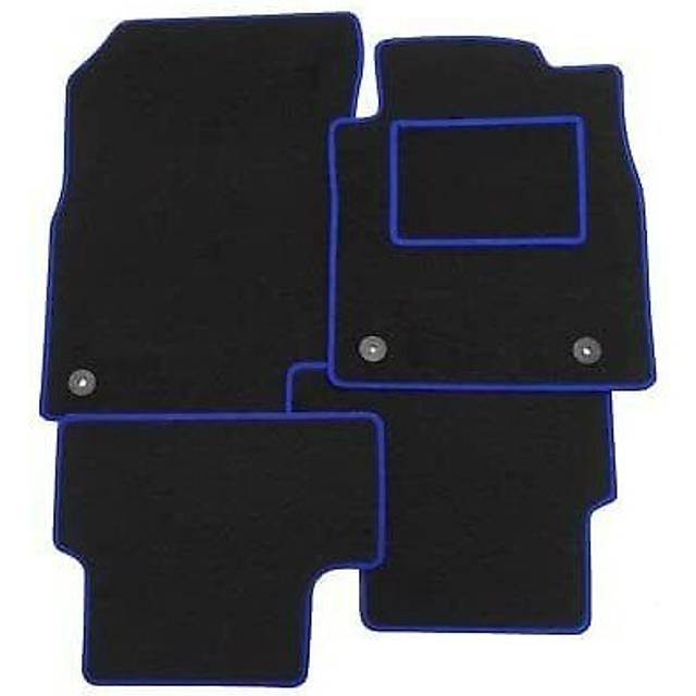 TAILORED TO FIT CITROEN C4 CACTUS (2014-2018) FEEL FLAIR TOUCH W OneTone - FULL SET OF TAILORED LUXURY INTERIOR FLOOR CAR CARPET MATS - BLACK MAT + BL