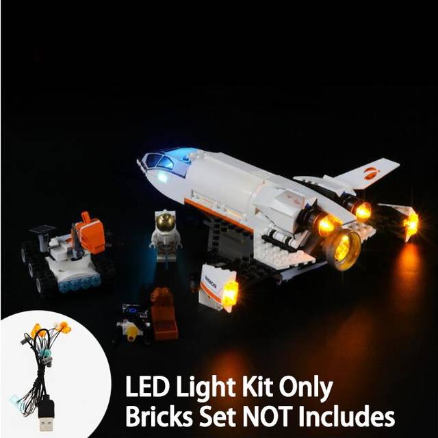 (LED Light Kit Compatible With 60226) LED Light Kit for LEGO City 60226 Mars Research Shuttle Bricks Set NOT Includes