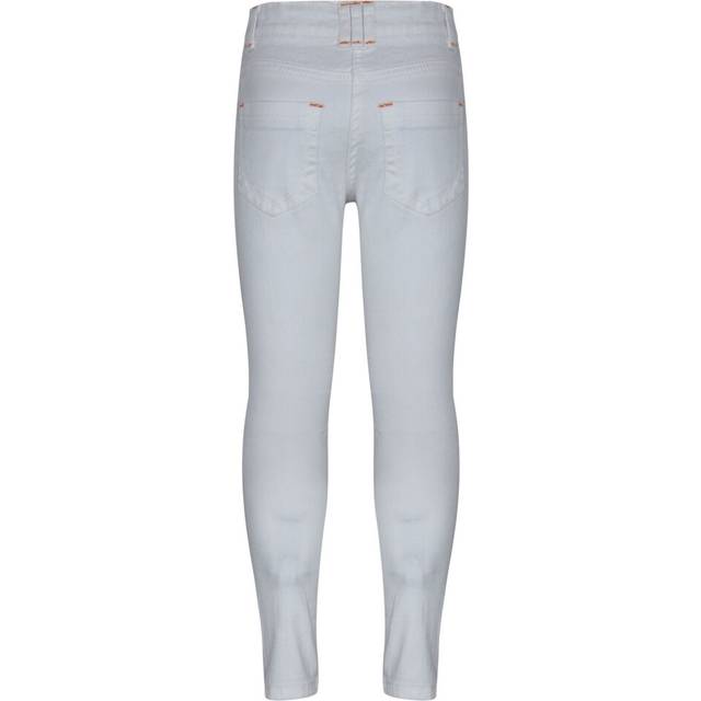 (11-12 Years) Kids Girls Stretchy Jeans Designer White Ripped Drape Panel Denim Pants Trousers
