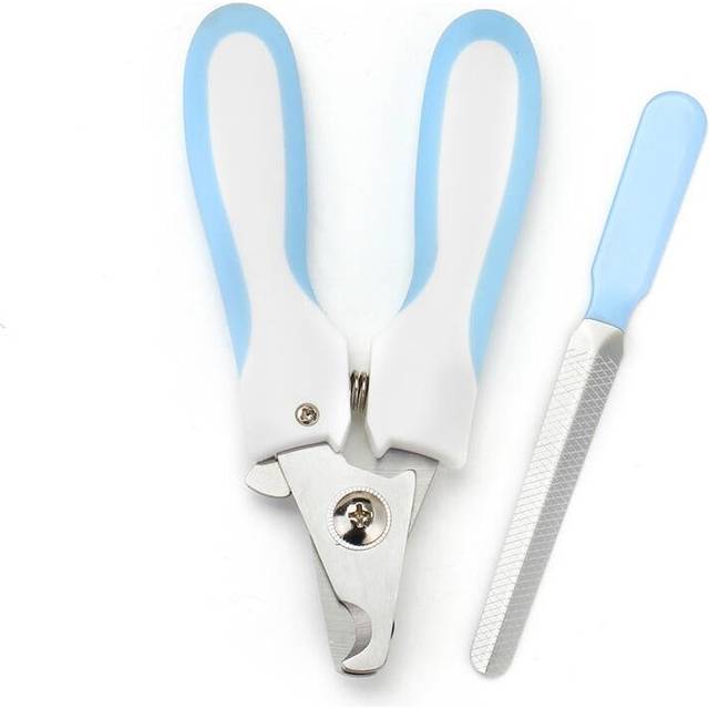 (Blue, S) Pet Nail Clipper Stainless Steel Professional Trimmer For Dog Cat Grooming Tool