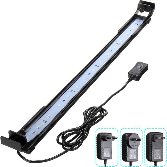 (EU Plug) 52CM Aquarium Cover Lighting Color Change Dimmable LED Light Bar Suitable for Aquarium/Fish Tank with Remote Control