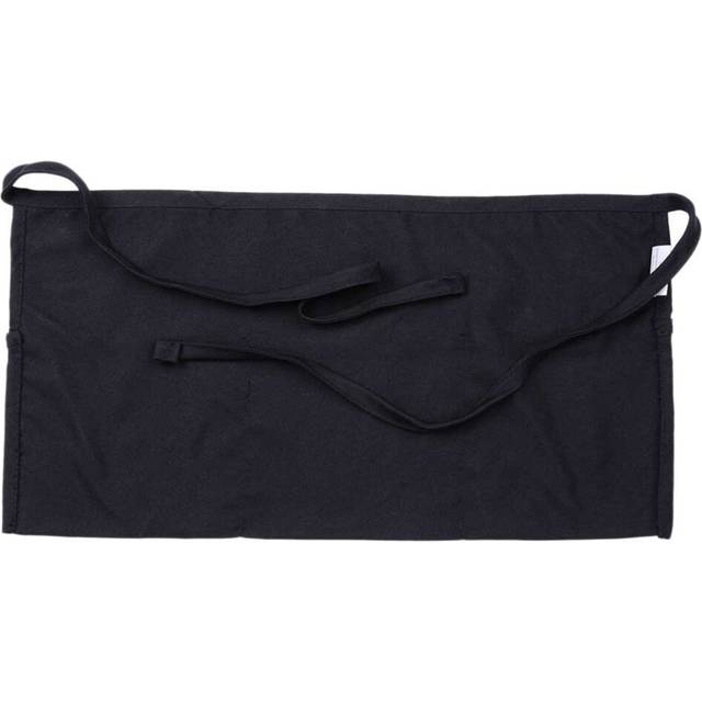 New Black Server Apron 3 Pocket Waist Waiter Waitress Tip Apron Restaurant for Kitchen Cleaning Cooking Tool