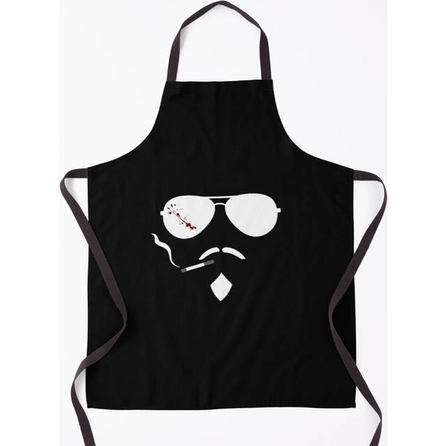 Nikolai gangster white logo - Saga Laudi Grill Aprons for Kitchen BBQ Chef