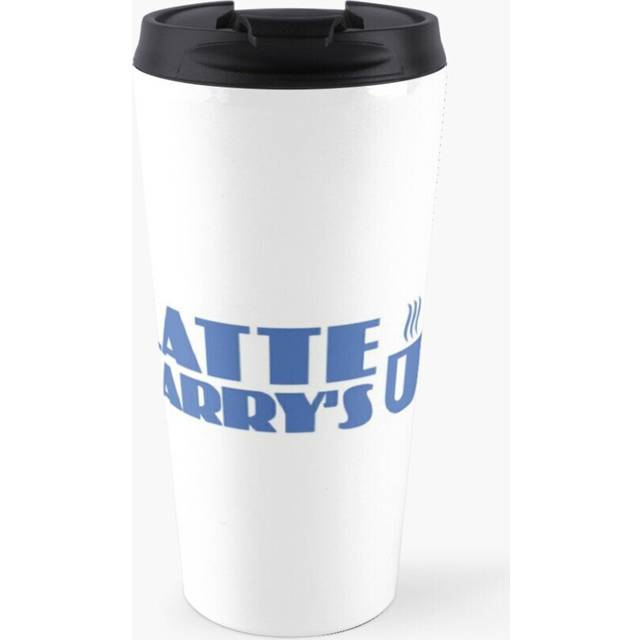 Insulated Travel Coffee Mug LATTE LARRY'S Stainless Steel Cup Tumbler 17oz