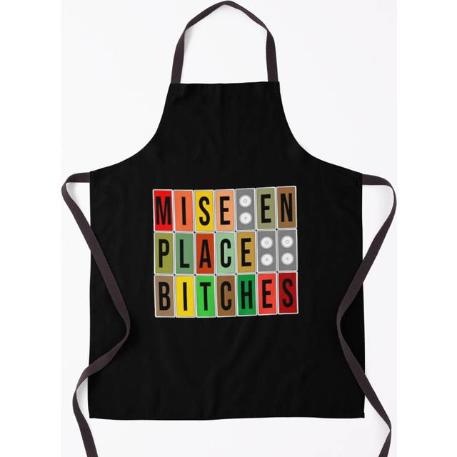 Chef's : Mise En Place, Bi#che$ Grill Aprons for Kitchen BBQ Chef