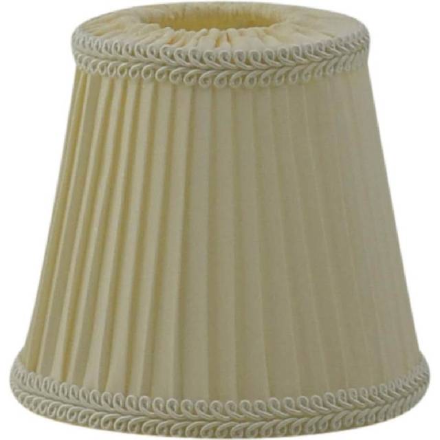 Stilskärm satin plisserad 12 beige