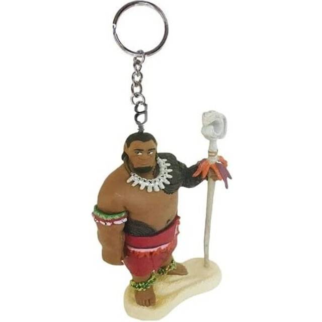 Moana Dad Father Chief Tui Key Ring Keychain PVC Figure Fathers Day