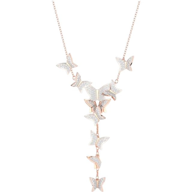 Swarovski Millenia Yellow Plated Emerald Cut Halo Necklace 5598421