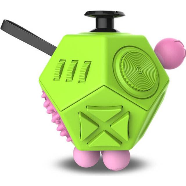 (A3) EDC Hand For Autism ADHD Anxiety Relief Focus Kids 12 Sides Anti-Stress Magic Stress Fidget Cube Toys