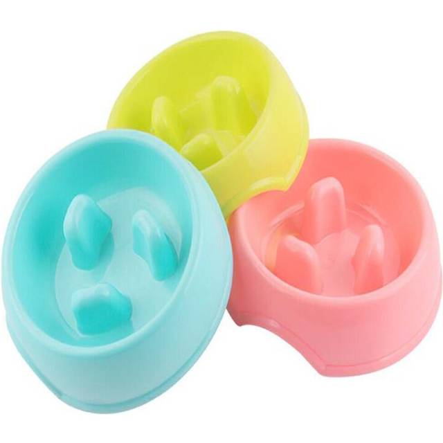P242 3X Cat Feeding Appliances Dog Anti-Choke Slow Food Basin Bowl Pet Supplies