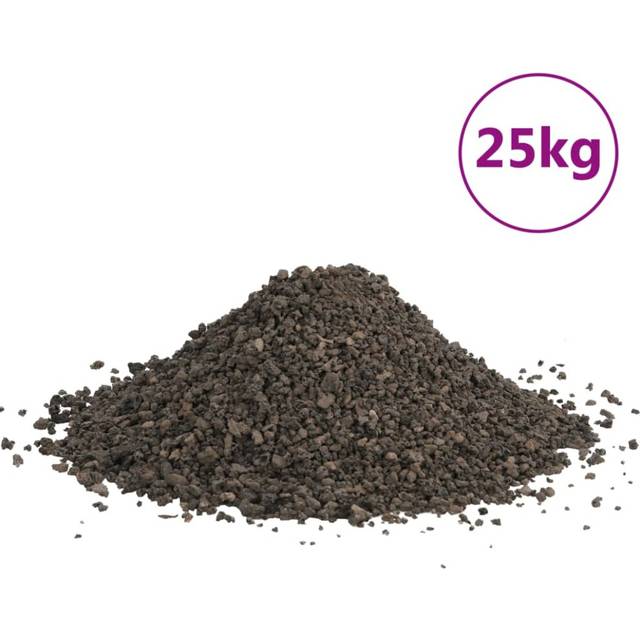 vidaXL Basalt Gravel 25 kg Black 3-5 mm