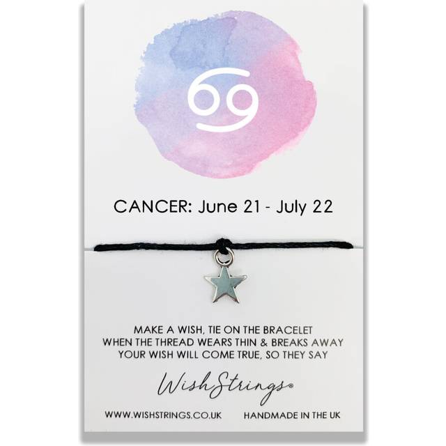 Cancer zodiac wish string bracelet with lucky charm sentimental gift