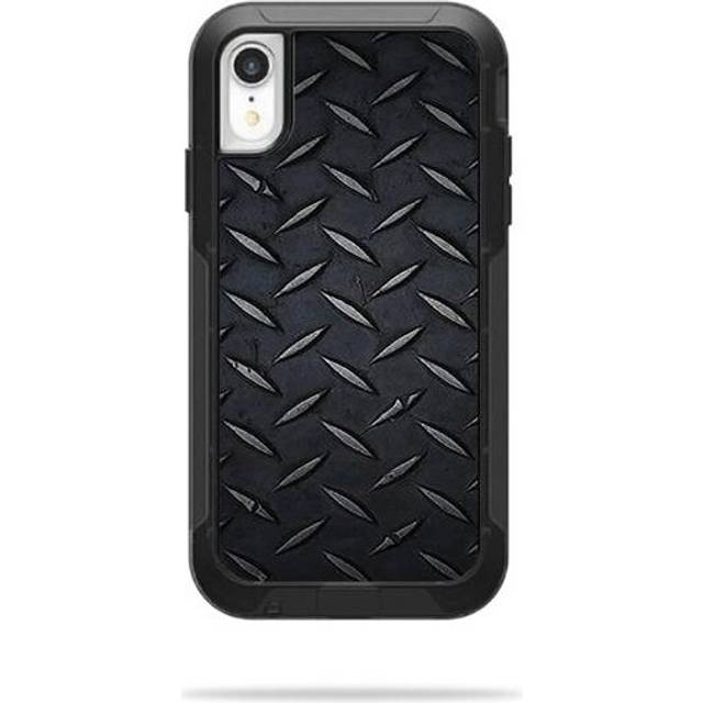 MightySkins OTPIPXR-Black Diamond Plate Skin for Otterbox Pursuit iPhone XR Case - Black Diamond Plate