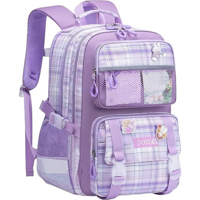 Primary school bag for girls, personalized backpack, lightweight, with kawaii pendant, for children from 6 to 12 years old
