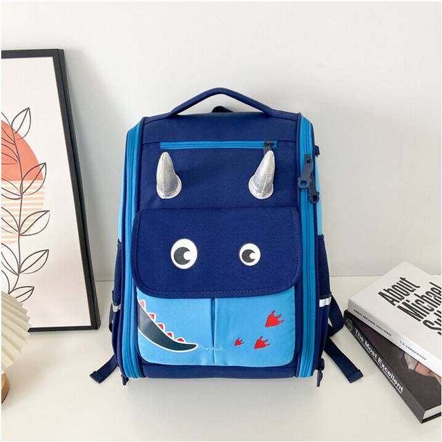 Unicorn Girls Backpacks for School Princess Bowknot Kids Bookbags Boys Dinosaur Backpack-Navy(Small)