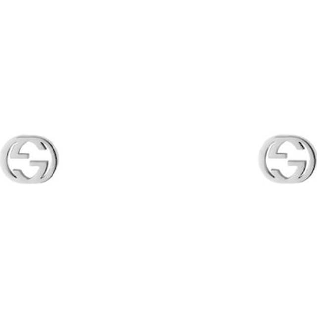 Gucci Interlocking 18ct White Gold Stud Earrings