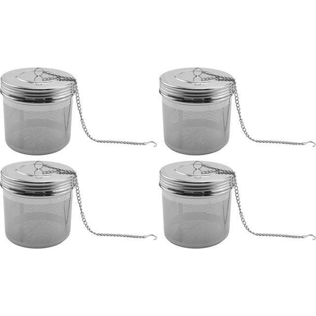 4 Pack Tea Ball Infuser for Loose Leaf Tea & Spice Infuser for Cooking, Threaded Lid, Extra Fine Mesh Tea Strainer