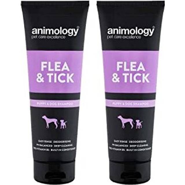 Flea and Tick Shampoo For Puppies and Dogs | Medicated Tea Tree Scent | Built In Conditioner | Added Pro-Vitamin B5 | PH Balanced | Soothes Irritated